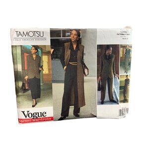 Tamotsu Vogue Sew Pattern 1200 Jacket Top Jumper Skirt Pants Size 18-22 uncut